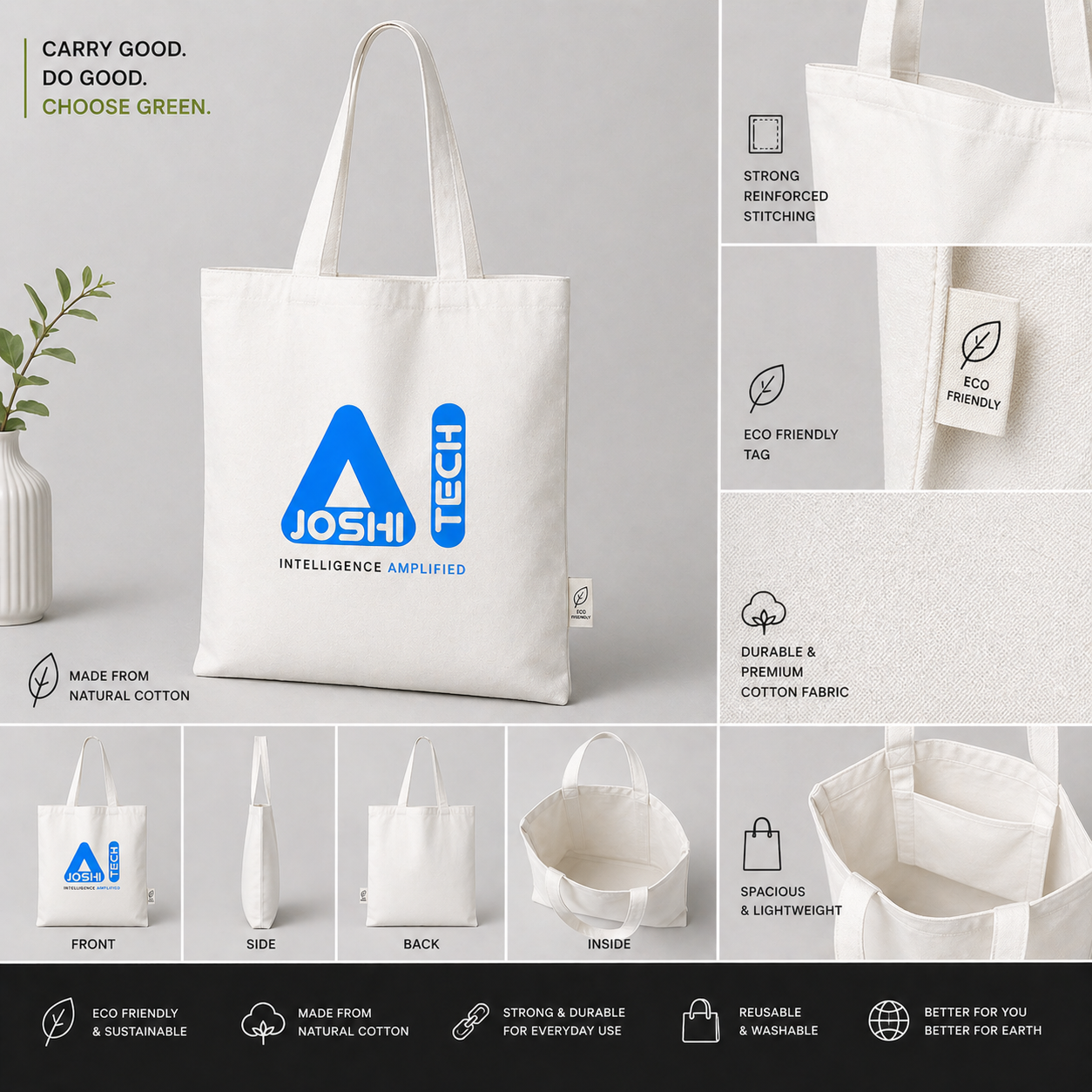 Green Cotton Bag